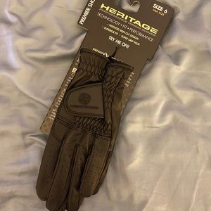 Heritage black horseback riding/ horse show gloves